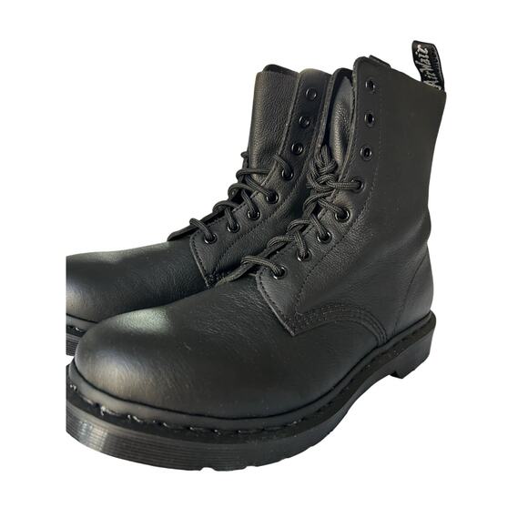Dr. Martens 1460 Pascal Mono Black Leather Combat Boots Size 11 - Picture 3 of 7
